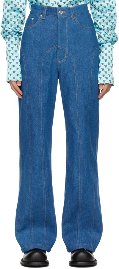 Theophilio Ssense Exclusive Blue Jeans In Light Wash