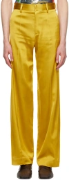 Theophilio Ssense Exclusive Yellow Pinched Seam Trousers In Yellow