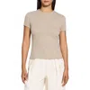 Theory 2 Nebulous Organic Cotton Tiny Tee In Soft Taupe