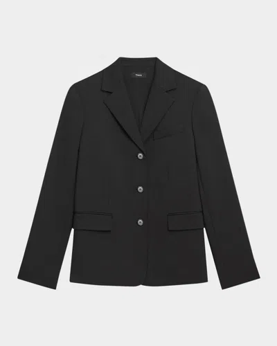 THEORY 3-BUTTON STRETCH TAILORED JACKET