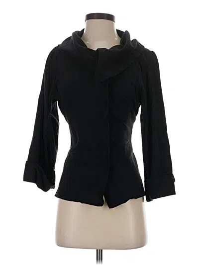 Pre-owned Theory 3/4 Sleeve Blouse In Black