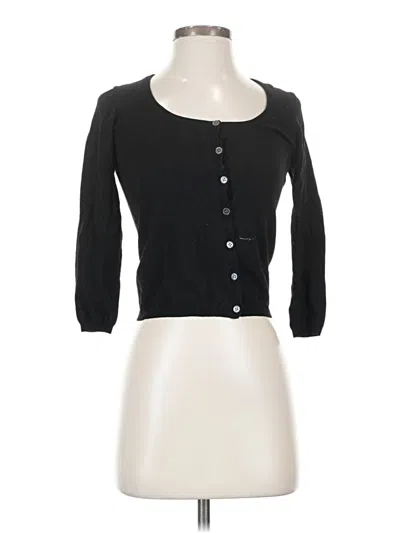 Pre-owned Theory 3/4 Sleeve Top Black Sweetheart Neckline Tops