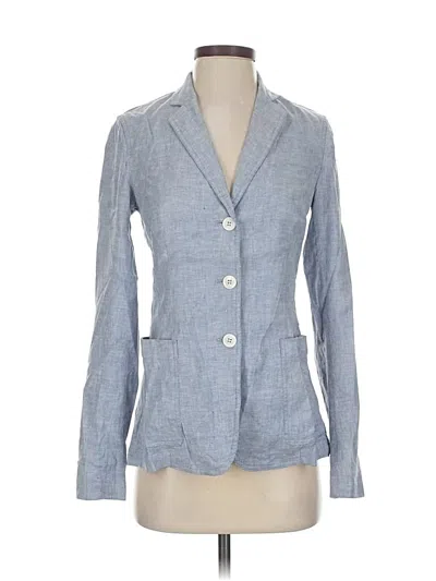 Pre-owned Theory 3/4 Sleeve Top Blue Square Neckline Tops