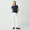 Theory 5-pocket Kick Pant In Stretch Cotton In White