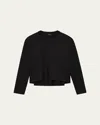 Theory A-line Crewneck Pullover In Black