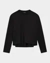 Theory A-line Crewneck Pullover In Black