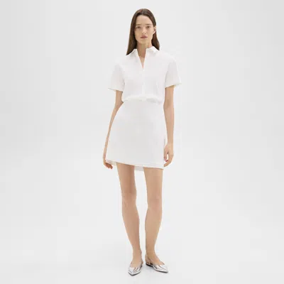 Theory A-line Dress In Good Linen In White
