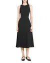 Theory A Line Midi Dress In Black
