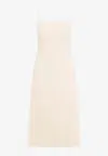 Theory A-line Midi Dress In Linen Blend In Neutral