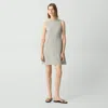 Theory Womens Check-print Sleeveless Linen-blend Midi Dress Cream Multi In Cream Multi