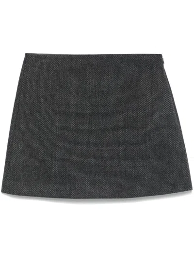 Theory Hw Mini S.plush Twee In A08 Charcoal Melange