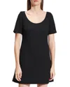 Theory Scuba Scoop Neck A Line Mini Dress