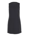 Theory A-line Shift Mini Dress In Black Polyester