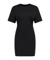 Theory A-line Short-sleeved Dress In Black