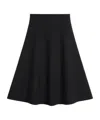Theory Black Mid-waist Flared Skirt In Black
