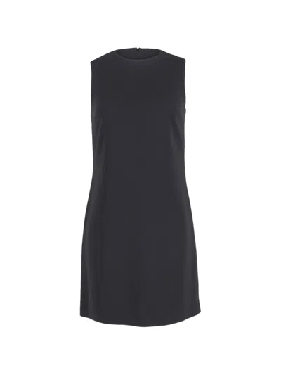 Pre-owned Theory A-line Sleeveless Mini Dress In Black