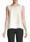 Theory A Line Sleeveless Top In White In White