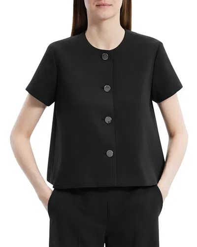 Theory A Line Tailor Top In Black - 001