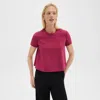 Theory A-line Top In Admiral Crepe In Deep Rose