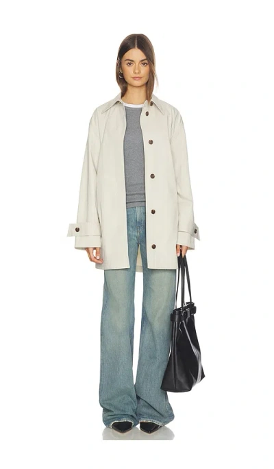 Theory Women's Sleek Cotton A-line Trench Coat In Neutral