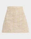 Theory A-line Tweed Mini Skirt In Neutral