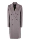 Theory Relaxed Double Breast Coat Clothing In Green