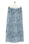 Theory Abstract Silk Maxi Skirt In Teal Multi