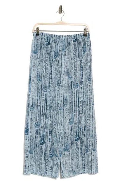 Theory Abstract Silk Maxi Skirt In Teal Multi