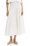Theory Accordion Yoke Skirt In White