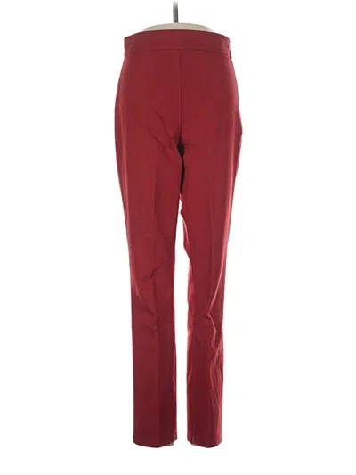Pre-owned Theory Active Pants In Burgundy