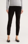 Theory Adbelle High Waist Crop Suede Pants In Black
