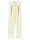 Theory Drawstring Elastic Waistband Pleated Trousers
