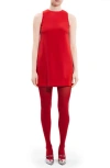 Theory Sleeveless Admiral Crepe Mini Shift Dress In Geranium
