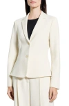 Theory Womens Rice Shaped Long-sleeve Woven Blazer In Animal Print