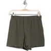 Theory Admiral Crepe Boxer Shorts In Dark Olive - F5j
