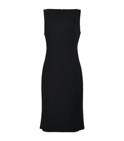 Theory Admiral Crepe Midi Shift Dress In Black