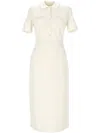 Theory Beige Wrap Dress In White