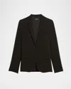 Theory Admiral Crepe One-button Staple Blazer In Blk