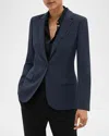 Theory Staple Blazer In Admiral Crepe In Nocturne Navy