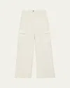 Theory Admiral Crepe Relaxed Cargo Pants In Rice