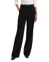 Theory Clean Front Wide Leg Precision Ponte Knit Pants In Black