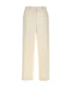 Theory White Relax Pants In Nude