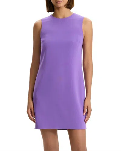 Theory Admiral Crepe Shift Dress In Bright Peony In Purple