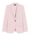 Theory Staple Blazer In Admiral Crepe In Pink