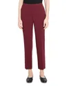 Theory Admiral Crepe Treeca Pull-on Pant In Burgundy