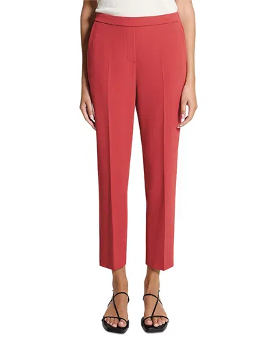 Theory Admiral Crepe Treeca Pull-on Pant In Burgundy