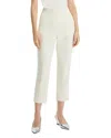 Theory Crepe Cropped Slim-leg Pants In White