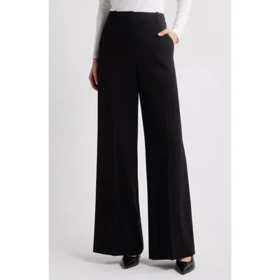 Theory Admiral High Waist Wide Leg Pants In Black