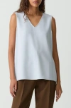 Theory Admiral Side Slit Tank In Pearl Blue