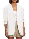 Theory Off-white Relaxed Blazer In Blue